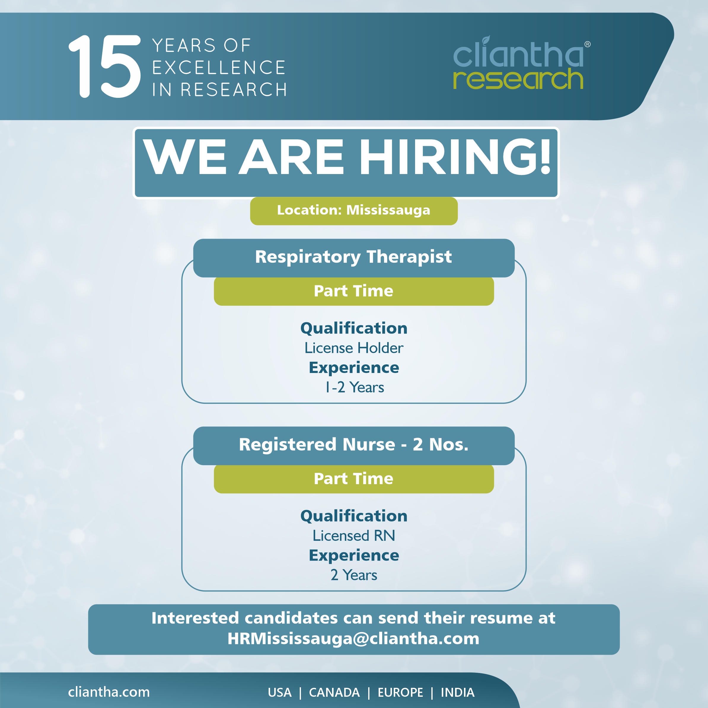 Careers Cliantha Research A Full Service Clinical Research Organization Cro